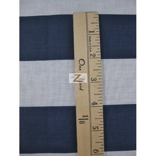 White/RED 2 Giant Stripe Poly Cotton Fabric 58/59 Width Sold by...