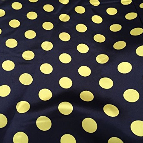 Black/yellow 1/2inch Polka Dot Silky/soft Charmeuse Satin Fabric. ...