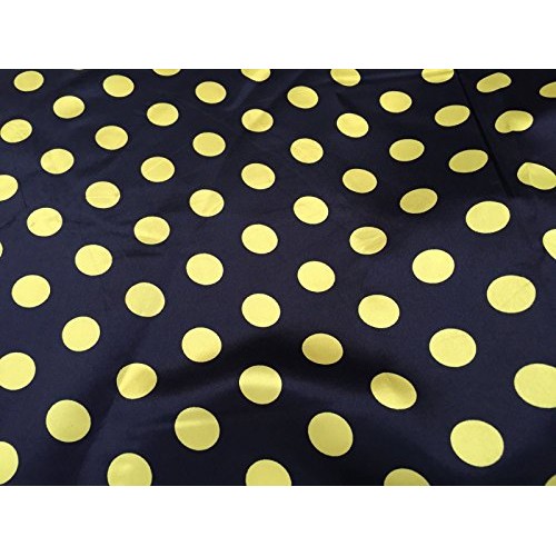 Black/yellow 1/2inch Polka Dot Silky/soft Charmeuse Satin Fabric. ...