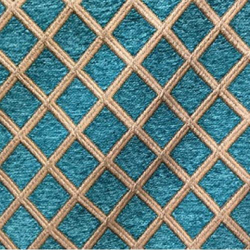 57 Wide Diamond Drapery Upholstery Chenille Fabric Marina Color S...