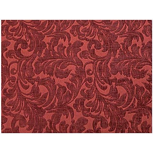 57 Wide Upholstery Chenille Floral Drapery Home Fabric Red Color ...