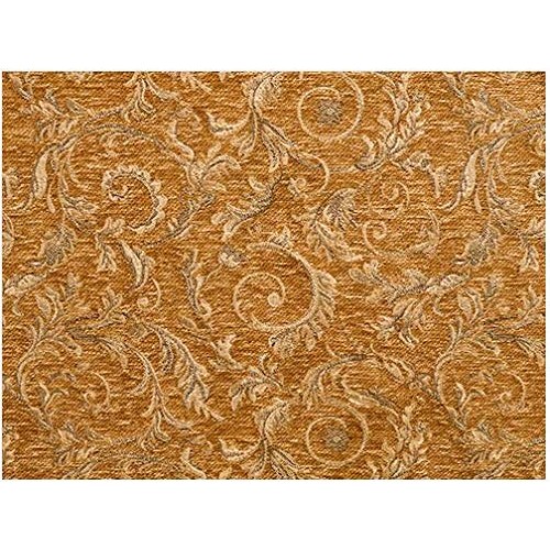 57 Wide Upholstery Floral Chenille Leaf Drapery Home Fabric Honey...