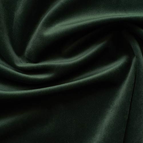 Solid Drapery/Upholstery Soft Velvet Fabric Color Forest Green by ...