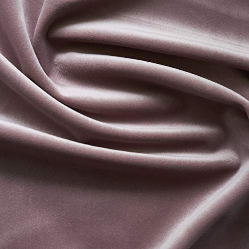 Solid Drapery/Upholstery Soft Velvet Fabric Color Mauve by The Yard