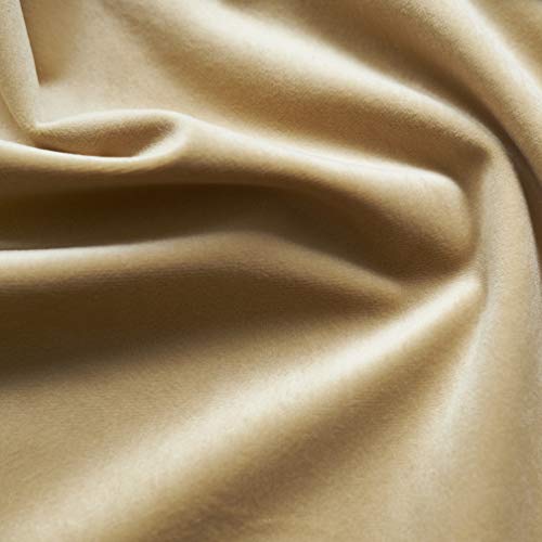 Solid Drapery/Upholstery Soft Velvet Fabric Color Sand by The Yard