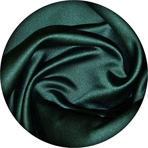 Hunter Green Satin Fabric 1 Yard | Medium Weight - Fashion Crafts ...