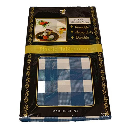 New Star Fabrics Blue Gingham Checkered 12 Pack Premium Disposable...