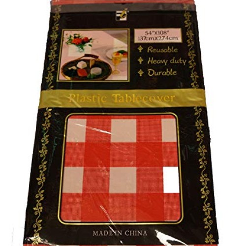 New Star Fabrics Red Gingham Checkered 12 Pack Premium Disposable ...