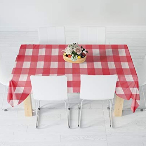 New Star Fabrics Red Gingham Checkered 12 Pack Premium Disposable ...