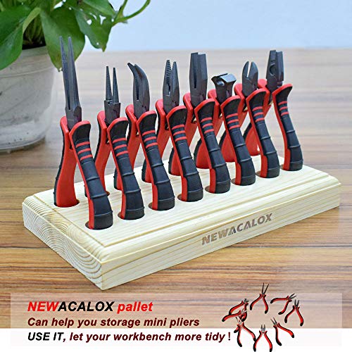 NEWACALOX Multi Pliers Set Jewelry Making Pliers 8 Piece Kit with...