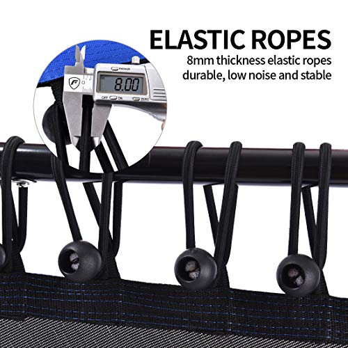 Newan 48 Fitness Trampoline with Adjustable Handle Bar, Silent T...