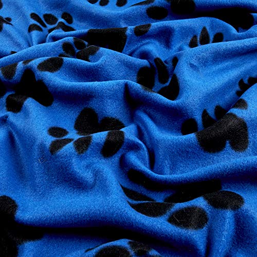 Newcastle Fabrics Polar Fleece Big Paw Blue Fabric By The Yard