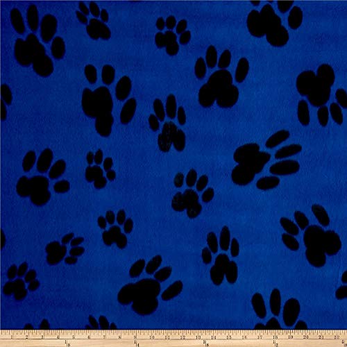Newcastle Fabrics Polar Fleece Big Paw Blue Fabric By The Yard