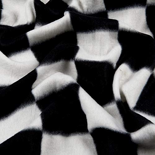 Newcastle Fabrics Polar Fleece Racing Check, Black/White Yard