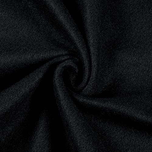 Sweatshirt Fleece Black Fabric by the Yard