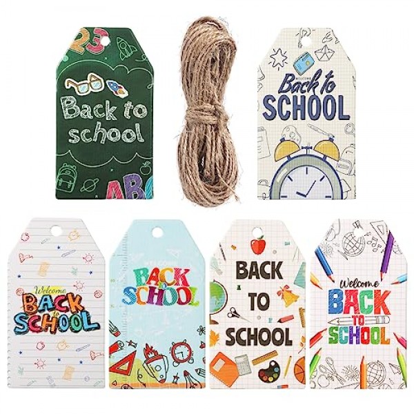 NEWEST 60 Pieces Back to School Tags, Welcome Back to School Tag D...