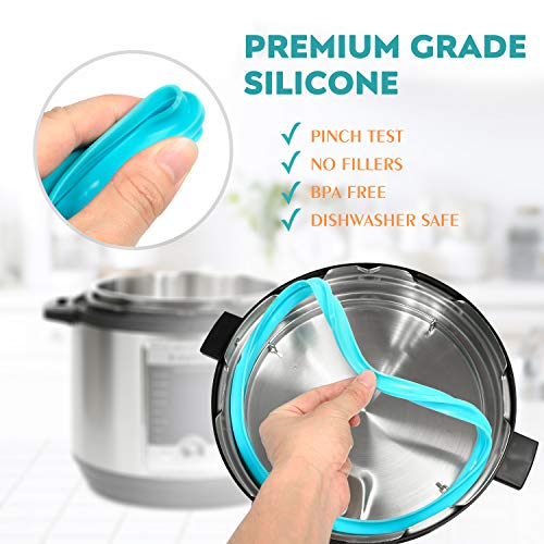 Silicone Sealing Ring, 3 Pack, Savory Sky Blue & Sweet Cherry Red ...
