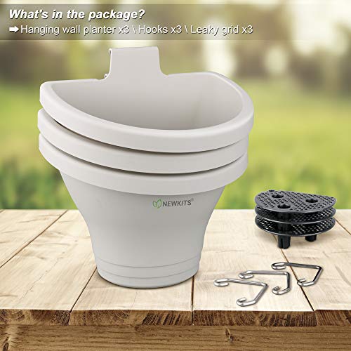 Hanging Vertical Planter, NEWKITS 3 Pcs Modular Hanging Planters F...