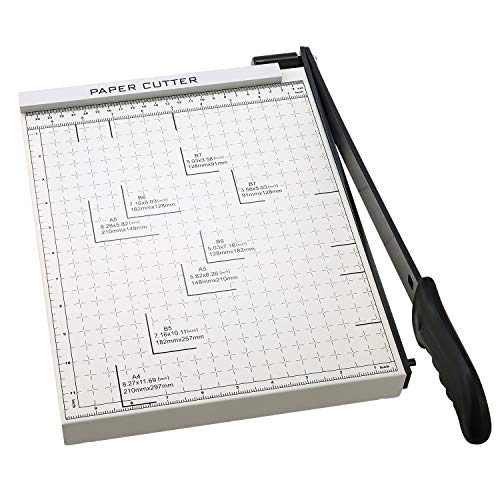 Paper Trimmer, A4 Paper Cutter Guillotine with Heavy Duty Gridded ...