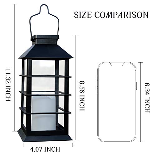 newvivid Solar Lantern with LED Flameless Candles, Solar Powered L...