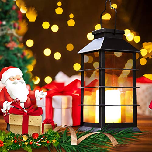 newvivid Solar Lantern with LED Flameless Candles, Solar Powered L...