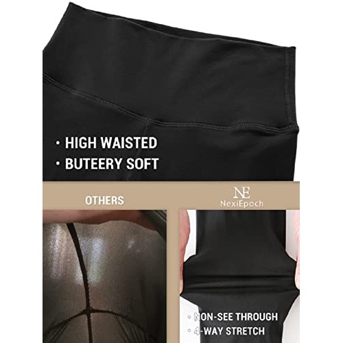4 Pack Leggings for Women - High Waisted Tummy Control Soft No See...