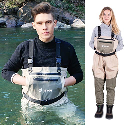 NEYGU Breathable & Waterproof Wader Attached 4MM Neoprene Stocking...
