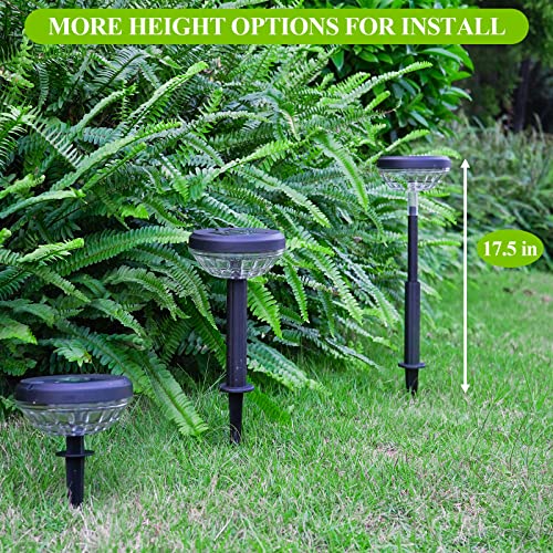 Outdoor Solar Lights for Yard Pathway: 8 Pack Bright Color Changin...