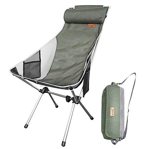 NiceC Ultralight High Back Folding Camping Chair, Upgrade with Rem...