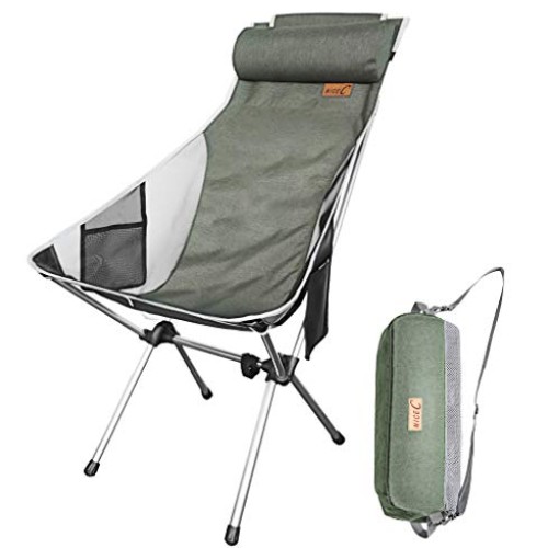 NiceC Ultralight High Back Folding Camping Chair, Upgrade with Rem...