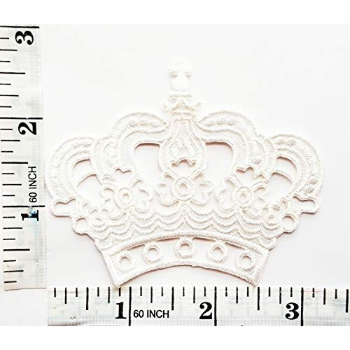 Lovely White Crown Royal King Queen Cartoon Children Kid Patch App...