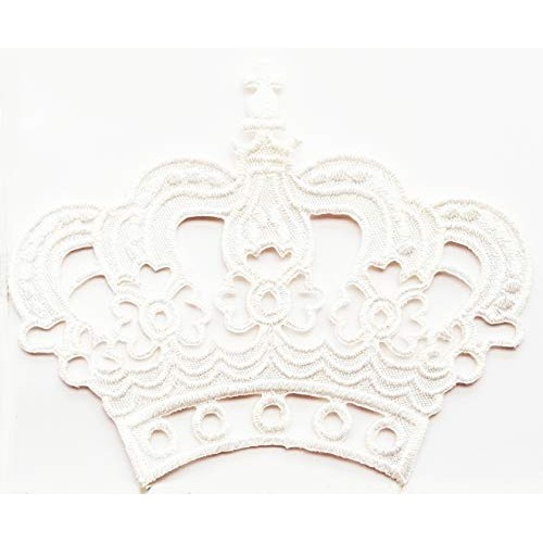 Lovely White Crown Royal King Queen Cartoon Children Kid Patch App...