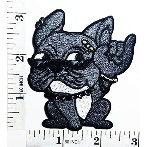 Pitbull Dog Rider Biker Patches Punk Rock Animal Cartoon Children ...