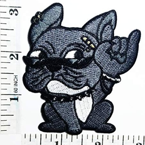 Pitbull Dog Rider Biker Patches Punk Rock Animal Cartoon Children ...