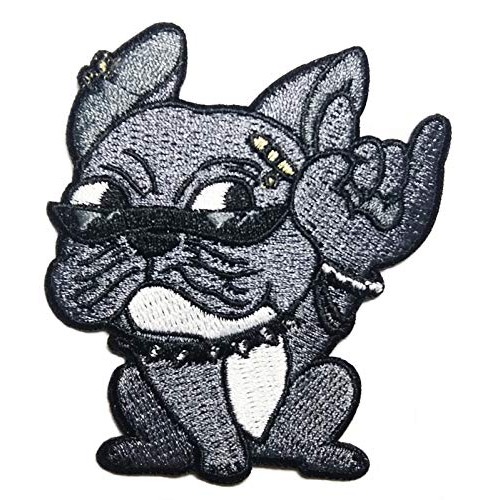 Pitbull Dog Rider Biker Patches Punk Rock Animal Cartoon Children ...
