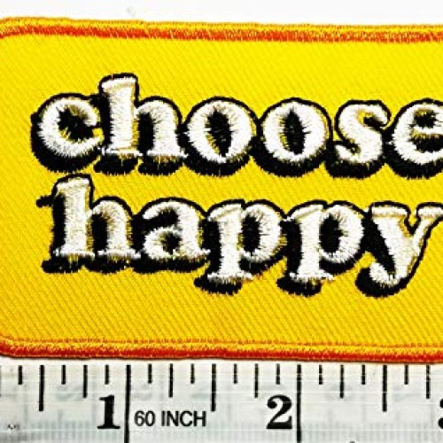 Choose Happy Slogan Word Patches Appliques Fabric Decorating for H...