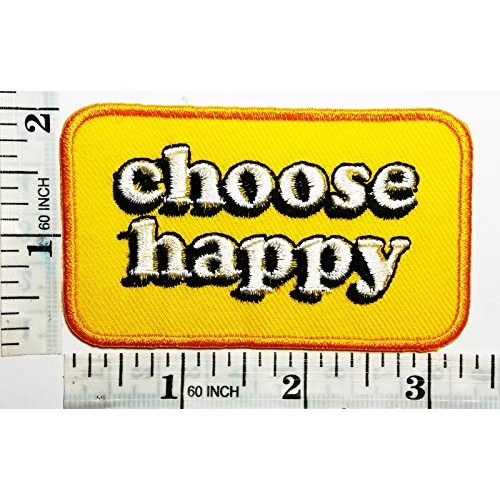 Choose Happy Slogan Word Patches Appliques Fabric Decorating for H...