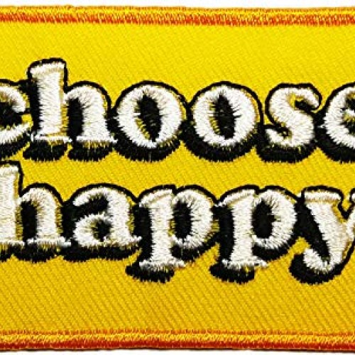 Choose Happy Slogan Word Patches Appliques Fabric Decorating for H...