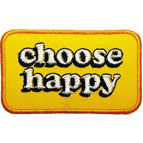 Choose Happy Slogan Word Patches Appliques Fabric Decorating for H...