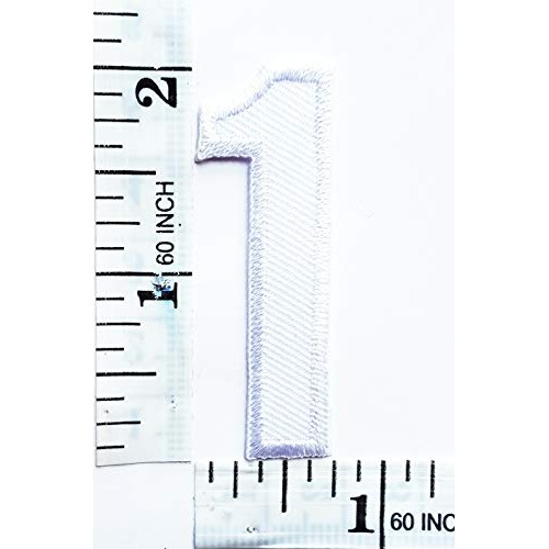 2 INCH White Number 1 Patches Appliques Fabric Decorating for Hat ...