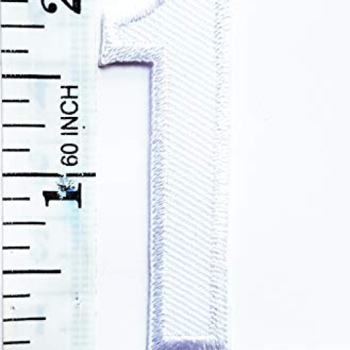 2 INCH White Number 1 Patches Appliques Fabric Decorating for Hat ...