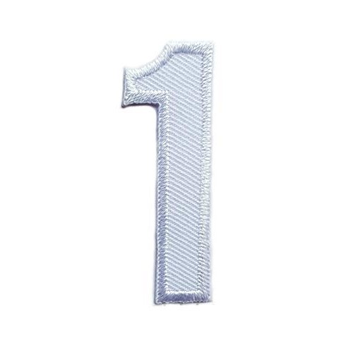 2 INCH White Number 1 Patches Appliques Fabric Decorating for Hat ...