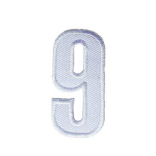 2 INCH White Number 9 Patches Appliques Fabric Decorating for Hat ...