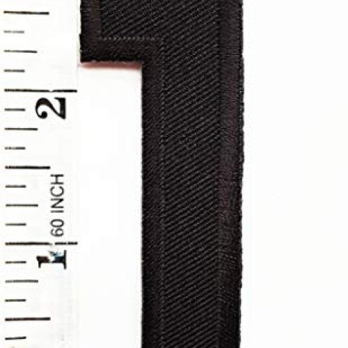 3 INCH Black Number 1 Patches Appliques Fabric Decorating for Hat ...