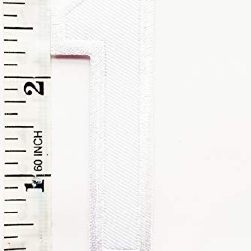 3 INCH White Number 1 Patches Appliques Fabric Decorating for Hat ...