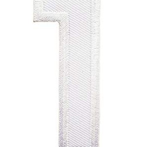 3 INCH White Number 1 Patches Appliques Fabric Decorating for Hat ...