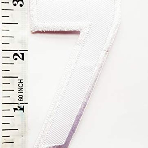 3 INCH White Number 7 Patches Appliques Fabric Decorating for Hat ...