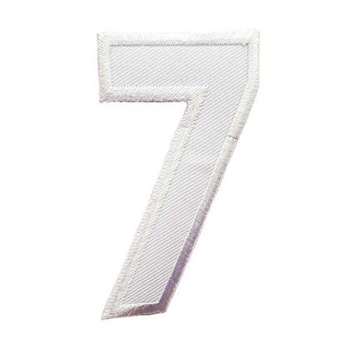 3 INCH White Number 7 Patches Appliques Fabric Decorating for Hat ...