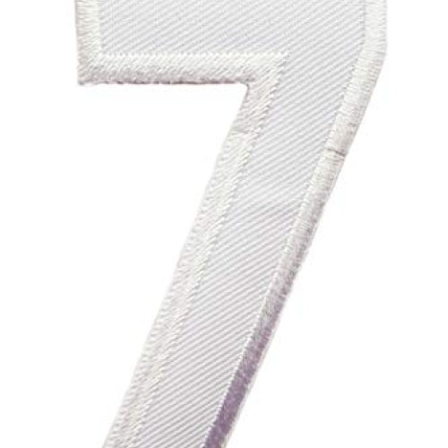 3 INCH White Number 7 Patches Appliques Fabric Decorating for Hat ...