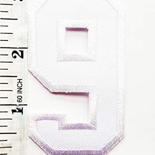 3 INCH White Number 9 Patches Appliques Fabric Decorating for Hat ...